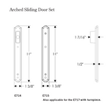 Rocky Mountain Arched Entry Sliding Door Set – 1 3/8″ x 11″