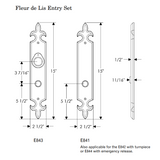 Rocky Mountain Fleur de Lis Entry Set 2 1/2″ x 15″