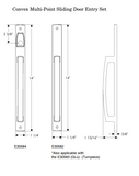 Rocky Mountain Convex Entry Sliding Door Set – 1 1/4″ x 14″