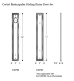 Rocky Mountain Corbel Rectangular Entry Sliding Door Set – 2″ x 14″