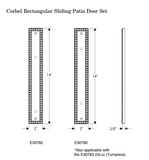 Rocky Mountain Corbel Rectangular Patio Sliding Door Set – 2″ x 14″