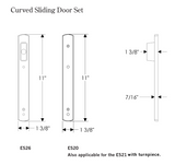 Rocky Mountain Curved Entry Sliding Door Set – 1 3/8″ x 11″