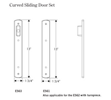 Rocky Mountain Curved Patio Sliding Door Set – 1 3/4″ x 13″