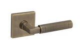 Baldwin L030 Gramercy Knurled Non-Turning One-Sided Dummy Door Lever with R017 Trim from the Estate Collection