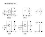 Rocky Mountain Metro Entry Set 2 1/2″ x 4 1/2″