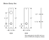Rocky Mountain Metro Entry Set 2 1/4″ x 10″ (5 1/2″ C-C)
