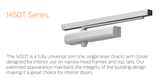 LCN 1450T Door Closers Series, Non-handed, Adjustable spring size 2-3