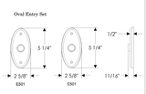 Rocky Mountain Oval Entry Set 2 5/8″ x 5 1/4″