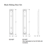 Rocky Mountain Mack Patio Sliding Door Set – 1 3/4″ x 13″