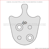 Cam for Mortise Cylinder Falcon® Type