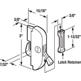 E 2077 - Sliding Door Internal Lock and Lever, Diecast Lock Housing (Single Pack)
