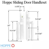 HOPPE HLS 9000 SLIDING DOOR HANDLE-SET, M574/2170N ACTIVE KEYED - WHITE