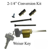 2-1/4 CONVERSION KIT WEISER KEYED CYLINDER