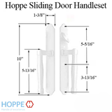 HOPPE HLS 9000 Sliding Door Handle Set Active Non-Keyed Outside White