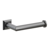 Emtek Modern Tubular Brass Single Post Paper Holder & Chamfered Square Rosette