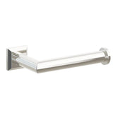 Emtek Modern Tubular Brass Single Post Paper Holder & Chamfered Square Rosette