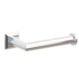 Emtek Modern Tubular Brass Single Post Paper Holder & Chamfered Square Rosette