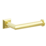 Emtek Modern Tubular Brass Single Post Paper Holder & Chamfered Square Rosette
