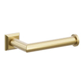 Emtek Modern Tubular Brass Single Post Paper Holder & Chamfered Square Rosette
