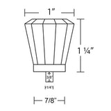 Emtek Brookmont 1 Inch Clear Cabinet Knob - 86396