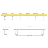 Emtek Arca Center to Center Bar Cabinet Pull
