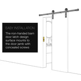 Modern Rectangular Barn Door Privacy Lock with Strike