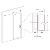 Modern Rectangular Barn Door Privacy Lock with Strike