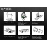 EMTEK B1101 Sliding Barn Door Hardware Kit, Choose Finish & Track