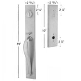 Emtek Sandcast Rectangular Full Length Handleset