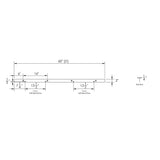 Emtek Flat Track Front Mount 5' Track with Low Profile Concealed Wheel in Flat Black