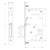 Emtek 2176 Dummy Pocket Door Mortise Lock
