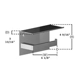 Emtek Chamfered Square Single Post Tissue Holder With Shelf
