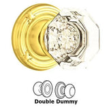 Emtek 8057 GLASS - Knobsets With Ribbon & Reed Rosette Dummy, Pair