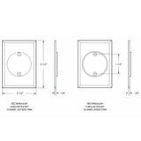 Emtek 2016 Rectangular Pocket Door Tubular Lock (2-1/2" x 3-1/2") - Dummy