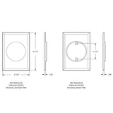 Emtek 2014 Rectangular Pocket Door Tubular Lock (2-1/2" x 3-1/2") - Passage