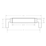 Emtek 8" Centers Door Pull with L-Square Stem and Knurled Bar
