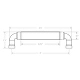 Emtek 8" Centers Door Pull with R-Bar Stem and Smooth Bar