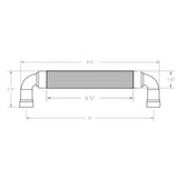 Emtek 8" Centers Concealed Mount Door Pull with R-Bar Stem and Knurled Bar