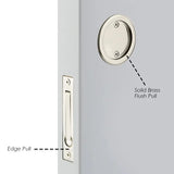 Emtek 2146 Round Pocket Door Tubular Lock (2-1/2" Diameter) - Dummy