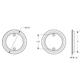 Emtek 2146 Round Pocket Door Tubular Lock (2-1/2" Diameter) - Dummy
