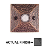 Emtek 2452 Brass Bell Button with Hammered Rosette