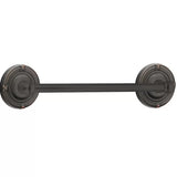Emtek 18" Traditional Brass Towel Bar w/ Ribbon & Reed Rosette