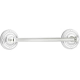 Emtek 18" Traditional Brass Towel Bar w/ Ribbon & Reed Rosette