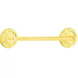 Emtek 18" Traditional Brass Towel Bar w/ Ribbon & Reed Rosette
