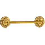 Emtek 18" Traditional Brass Towel Bar w/ Ribbon & Reed Rosette