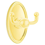 Emtek 2609 Brass Double Hook with Rosette