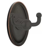 Emtek 2609 Brass Double Hook with Rosette
