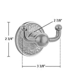 Emtek Traditional Brass Double Hook w/Lancaster Rosette