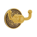 Emtek Traditional Brass Double Hook w/Lancaster Rosette