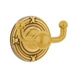 Emtek Traditional Brass Double Hook w/Ribbon & Reed Rosette